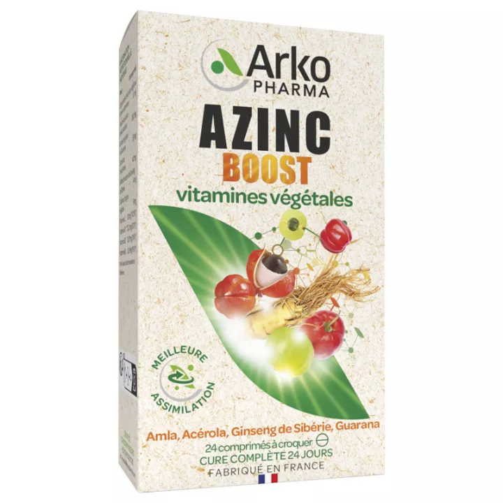Arkopharma Azinc Boost Vitamines Végétales 24 comprimés*