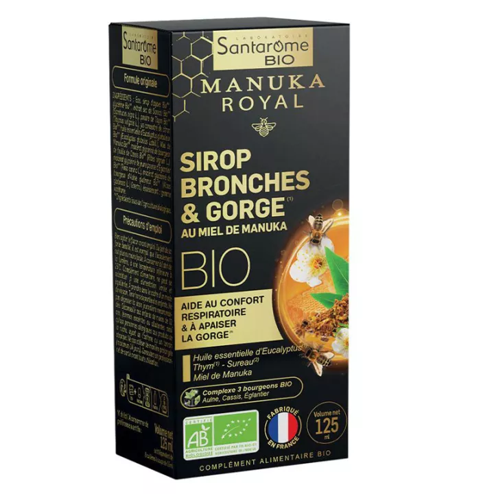 Santarome Sirop Bronches et Gorge au Miel de Manuka Bio 125 ml