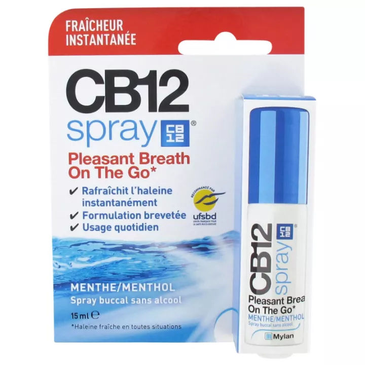 CB12 Spray Buccal Sans Alcool Menthe/Menthol 15 ml
