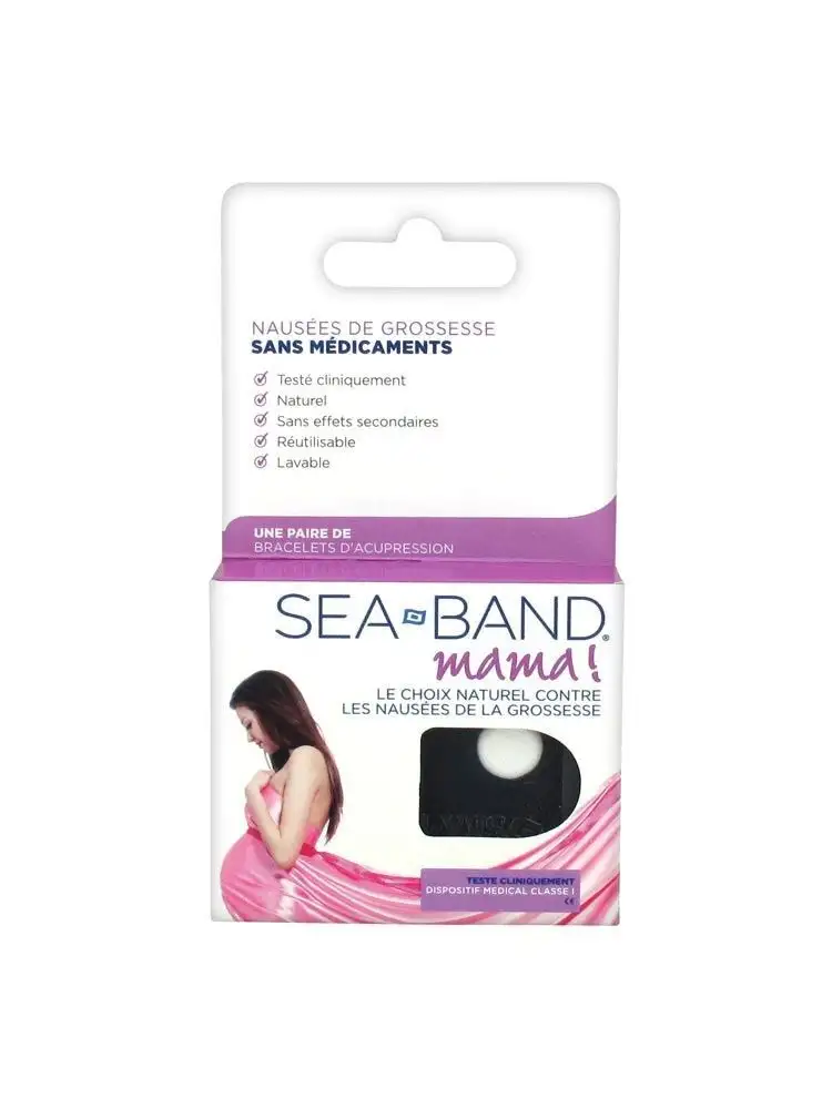 Sea-Band Bracelet Maman Noir Grossesse x2