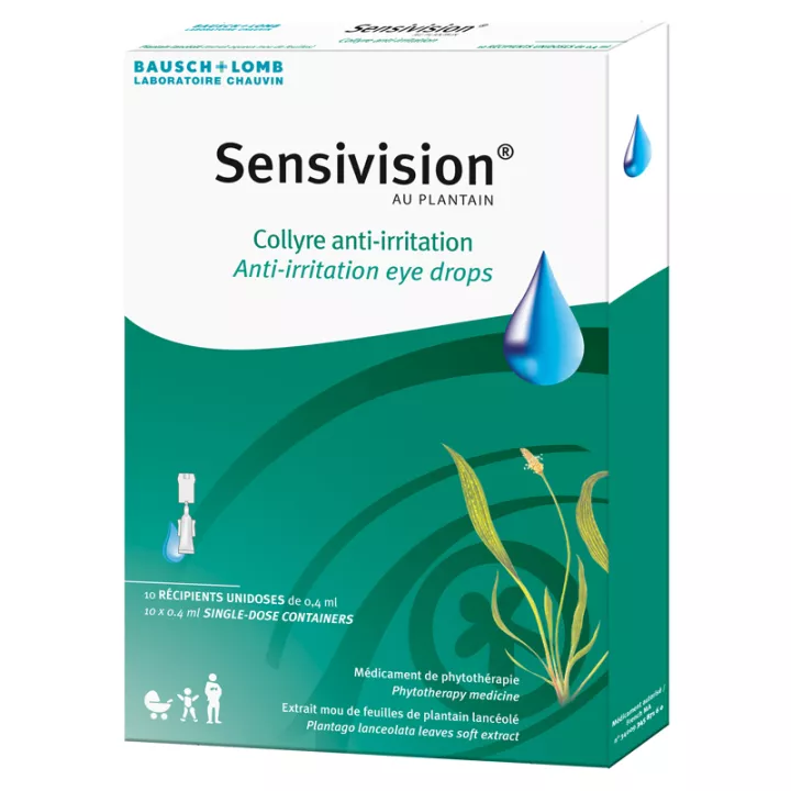 Bausch+Lomb Sensivision au Plantain Collyre anti-irritation 10 unidoses
