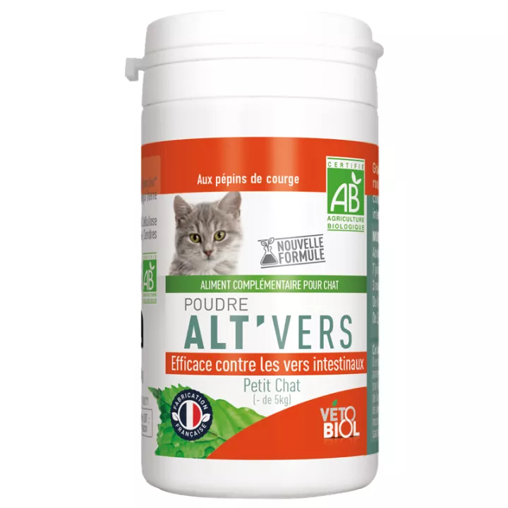 Vetobiol Poudre Alt'Vers Bien-être intestinal Bio Chien & Chat 40 g