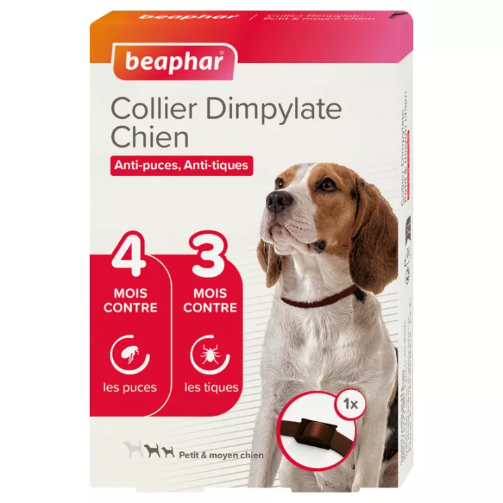 Beaphar Collier Anti-Puces et Tiques Dimpylate Chien