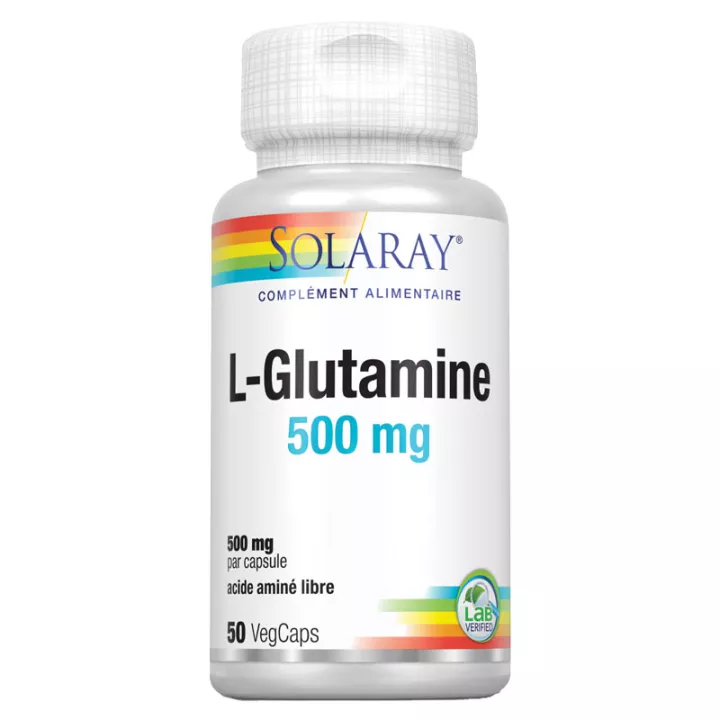 Solaray L-Glutamine 500 mg 50 Gélules Végétales