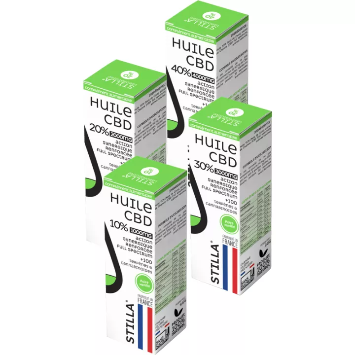 Stilla Huile CBD Poire Vanille Spectre Complet*