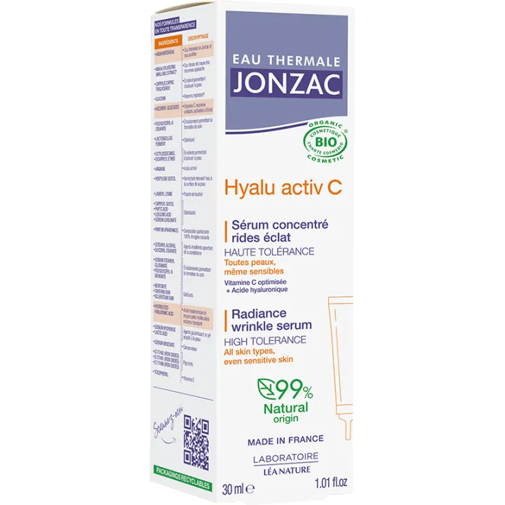 Jonzac Hyalu Activ C Sérum Concentré Rides Éclat 30 ml