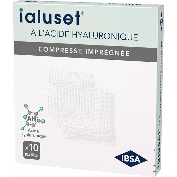 Ialuset Acide Hyaluronique 10 Compresses Imprégnées
