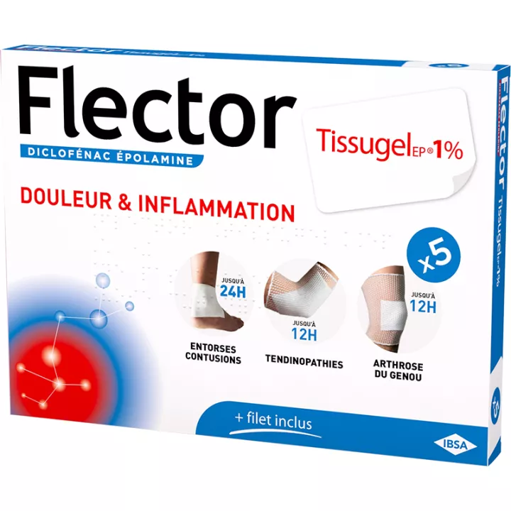 Flector tissugelep 1 % Emplâtre pour entorse 5 enveloppes