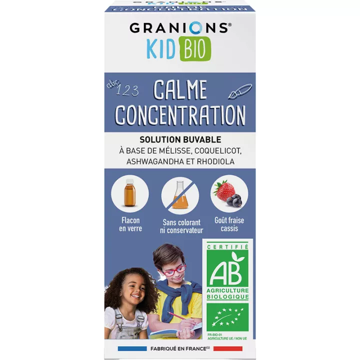 Sirop Calme et Concentration 125 ml Granions Kid Bio