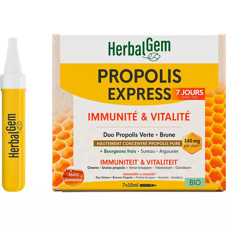 Herbalgem Propolis Express Bio 7 monodoses 10ml