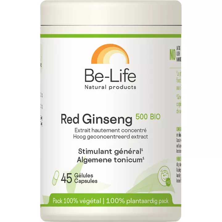 Be-Life Red Ginseng 500 Bio Stimulant Général