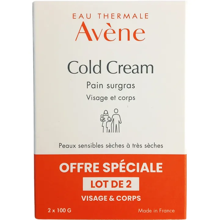 Avène Cold Cream Pain Surgras 2x100 g