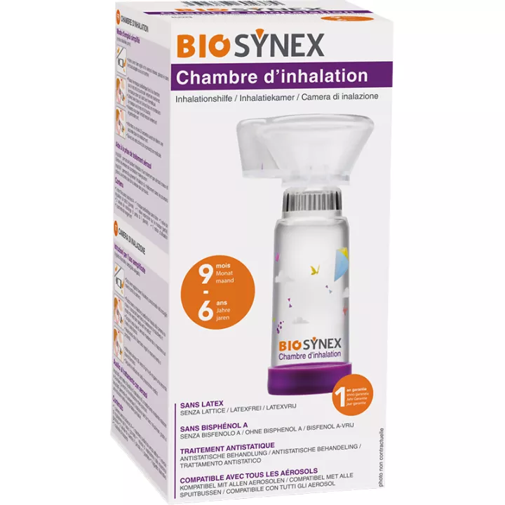 Biosynex Chambre d'Inhalation avec Masque Enfant 9 mois - 6 ans