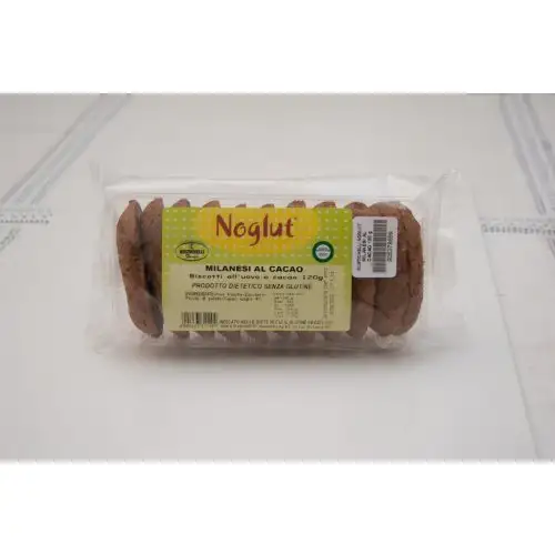 Rustichelli Noglut Biscuits Milanais Au Cacao 120g