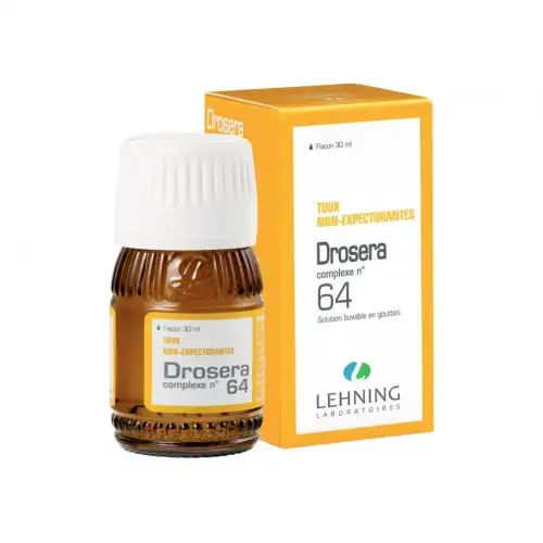 Lehning Drosera Complexe 64 Gouttes Homéopathiques 30 ml
