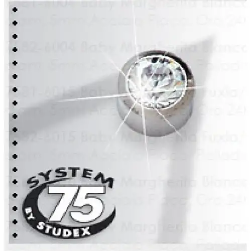 System75 Accessoire Acier Poli Plaqué Or 3mm 2 Pièces