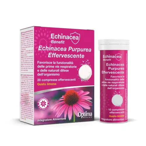 Echinacea Purpurea Effervescente Optima Naturals 20 Comprimés