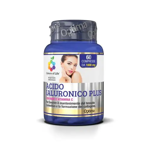 Acide Hyaluronique Plus Avec Cuivre Et Vitamine C Colors Of Life® Optima Naturals 60 Comprimés