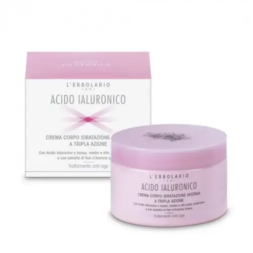 L'Erbolario Acide Hyaluronique Crème Corps Triple Action Hydratation Intense 200 ml