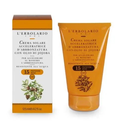 L'Erbolario Accélérateur de Bronzage Crème Solaire à l'Huile de Jojoba SPF15 125 ml