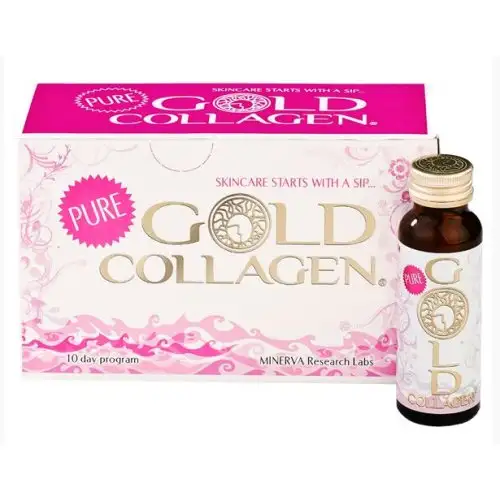 Minerva Gold Collagène Pur Complément Alimentaire Traitement Mensuel 30 Flacons
