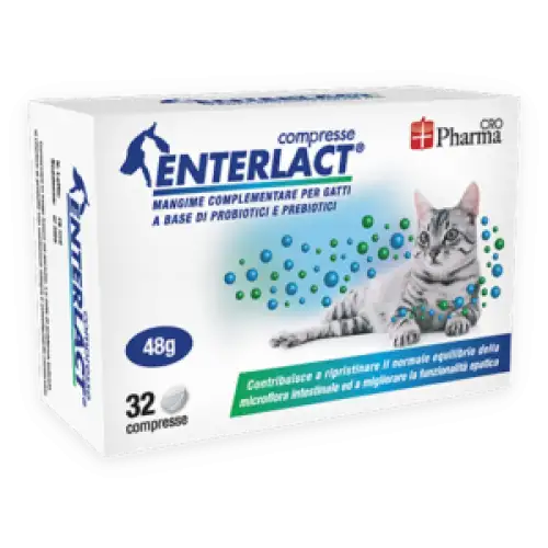 Supplément Enterlact Pour Chats 32 Comprimés