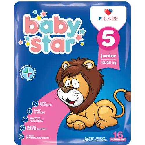 Baby Star Couches 5 Junior 12-25kg 16 Pièces