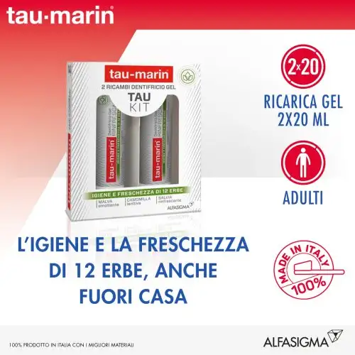 Tau-Kit Gel Dentifrice Recharges Tau Marin 2 x20ml