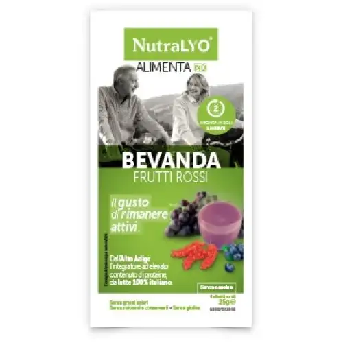 NutraLYO AlimentaPiù Boisson Protéinée Fruits Rouges Complément Alimentaire 25g