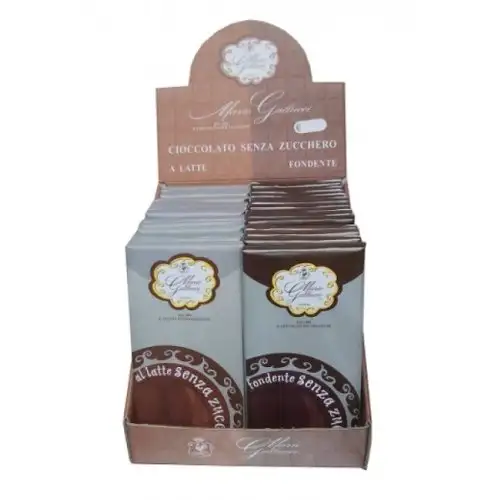 Gallucci Tablette de Chocolat Noir Sans Sucre 100g