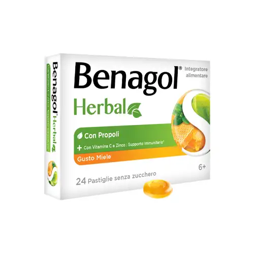 Miel aux Herbes Benagol 24 Comprimés