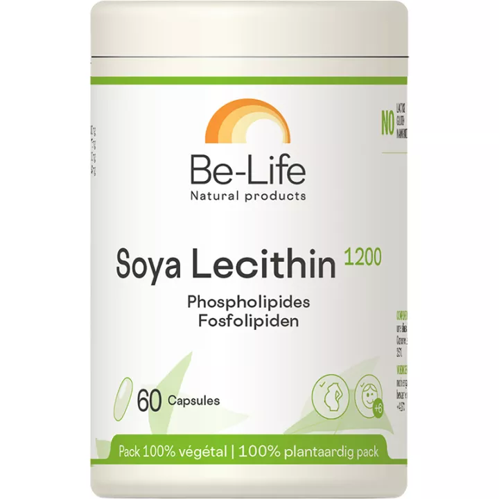 Be-Life Soya Lecithin 1200 Complexe de Phospholipides 60 gélules