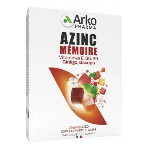 ARKOPHARMA - Azinc Mémoire 30 gélules