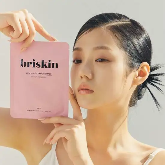 BRISKIN Real Fit Secondskin Mask - Bright Pink - Radiance & Energy / One Mask / Un Masque