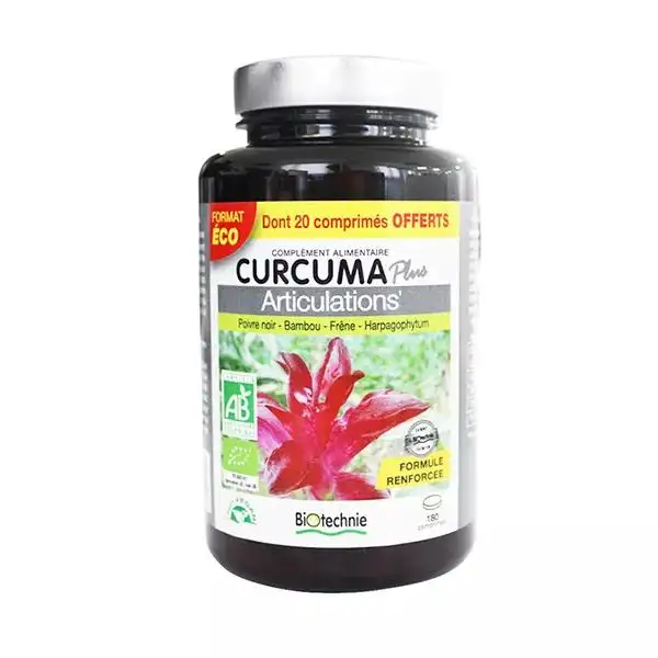 Biotechnie Curcuma Articulations 180 comprimés