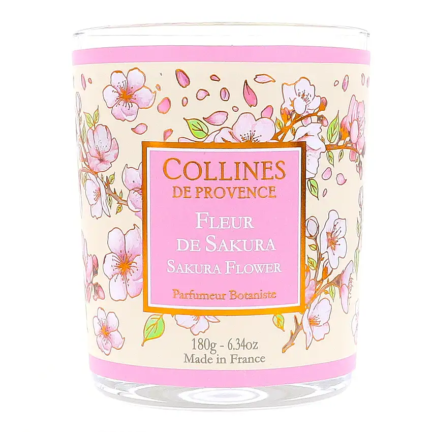 COLLINES DE PROVENCE Bougie parfumée Fleur de Sakura 180g
