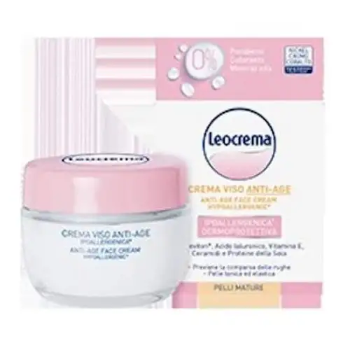 CRÈME VISAGE ANTI-ÂGE HYPOALLERGÉNIQUE Leocrema 50ml