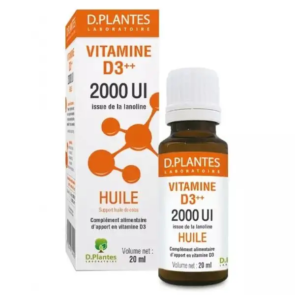 D.Plantes Vitamine D3 2000 UI Originale Codigouttes de 20 ml