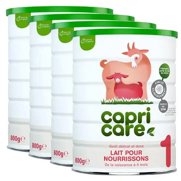 CapriCare Lait de Chèvre 1er Âge 800g - Lot de 4