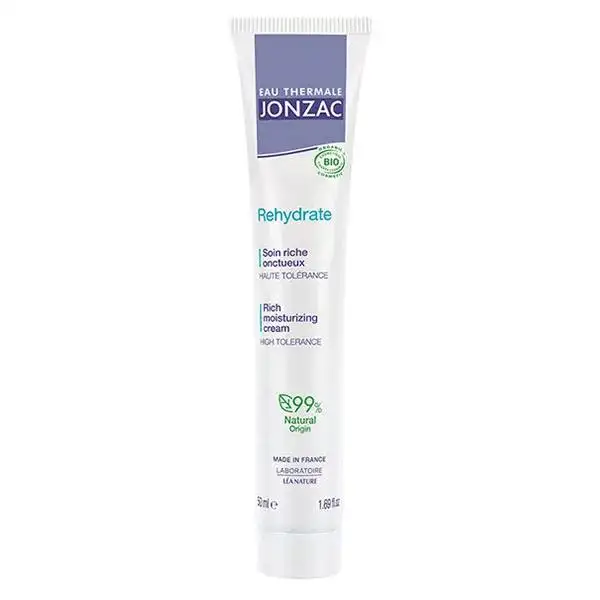 Eau Thermale Jonzac Rehydrate Soin Riche Réhydratant Bio 50ml