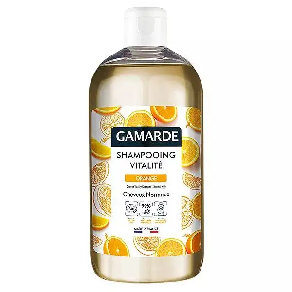 Gamarde Capillaire Shampoing Vitalité Orange Bio 500ml