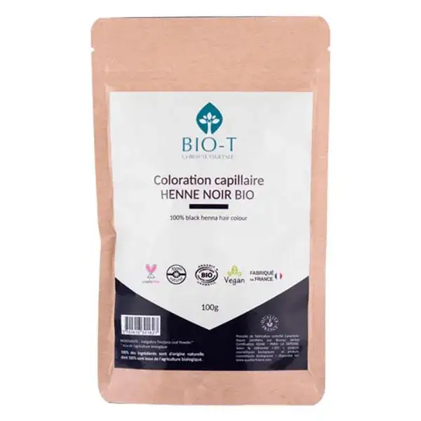 Bio-T Henné noir indigo - Bio et 100% naturel - 100g