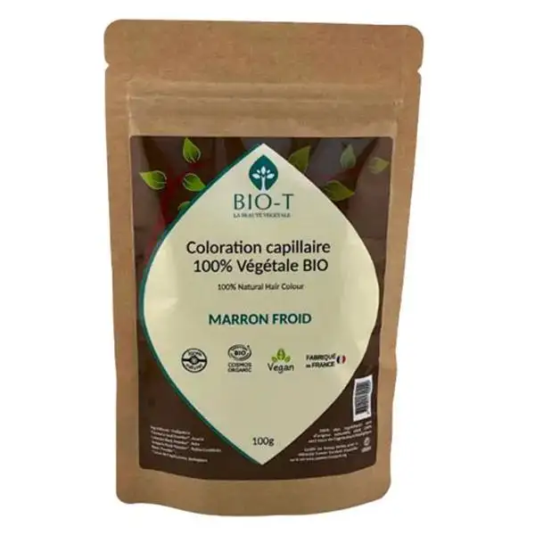 Bio-T Coloration Végétale marron froid - Bio et 100% naturel - 100g