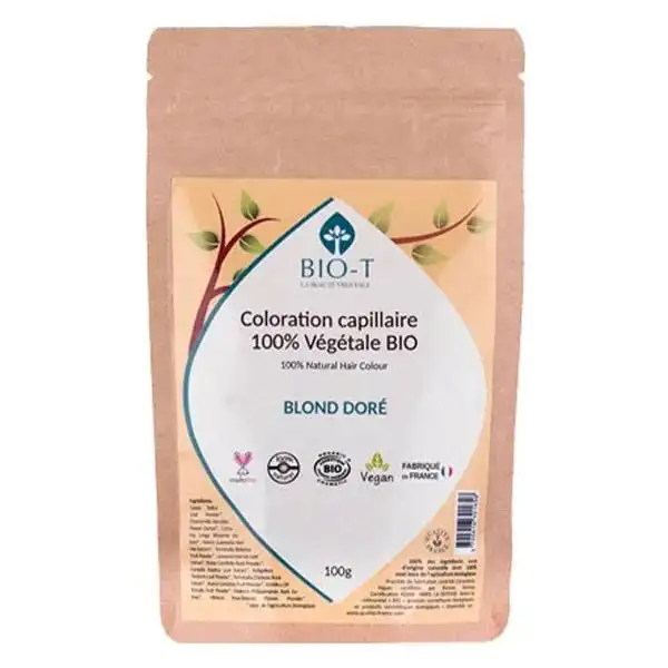 Bio-T Coloration Végétale blond doré - Bio et 100% naturel - 100g