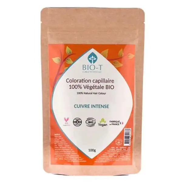 Bio-T Coloration Végétale cuivre intense - Bio et 100% naturel - 100g