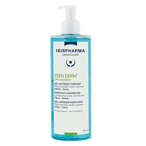 Isispharma Teen Derm Gel Gel Nettoyant Exfoliant 100ml
