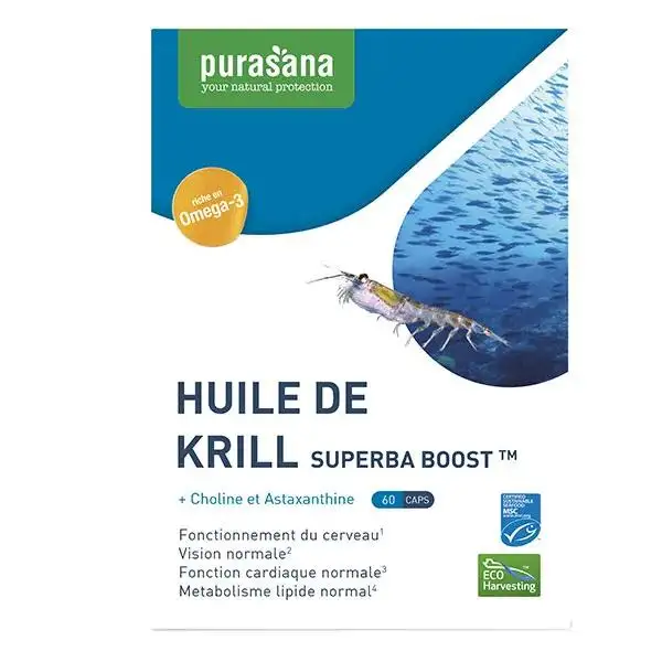 Purasana Huile de Krill - 500 mg - 60 caps