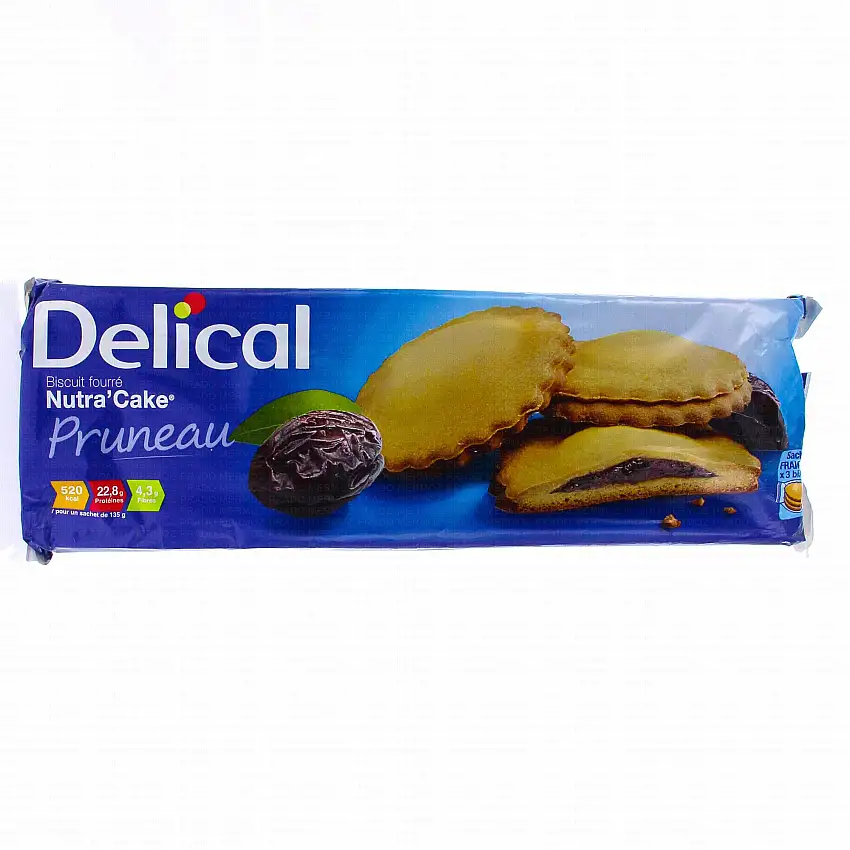 DELICAL Nutra'Cake - HC/HP Biscuit Fourré Pruneau x9