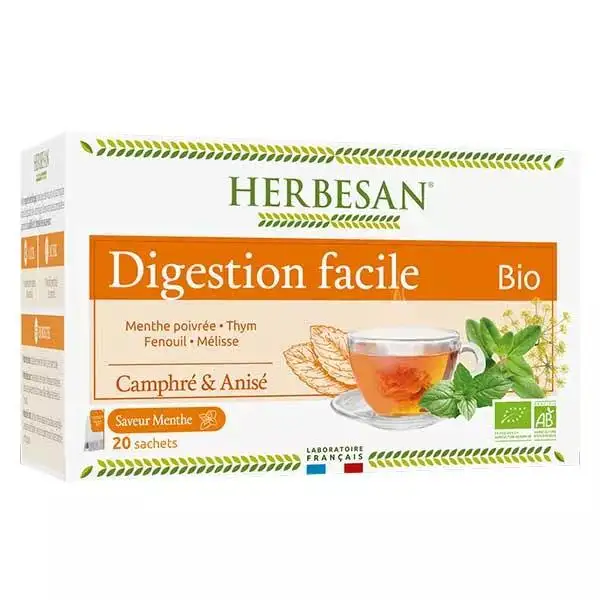 Herbesan Bio Infusion Digestion Facile Saveur Menthe n°3 20 sachets