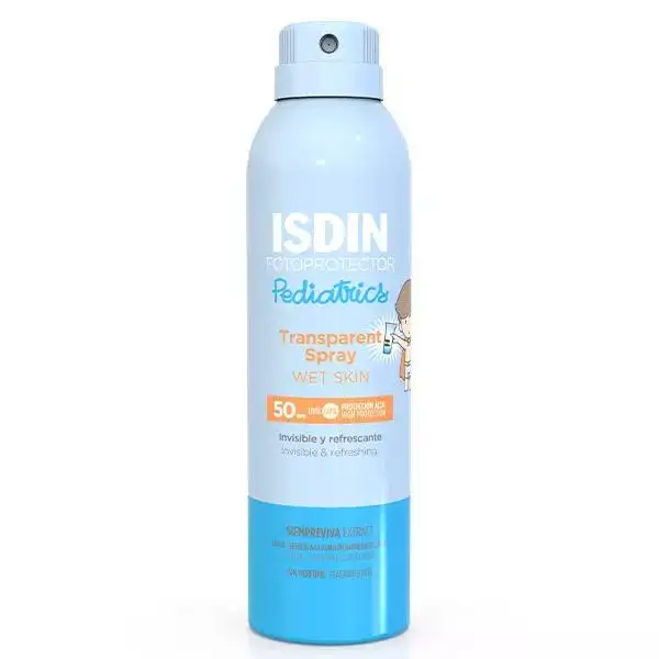 ISDIN Fotoprotector Transparent Spray Pediatrics Crème Solaire Corps pour Enfants SPF50 250ml